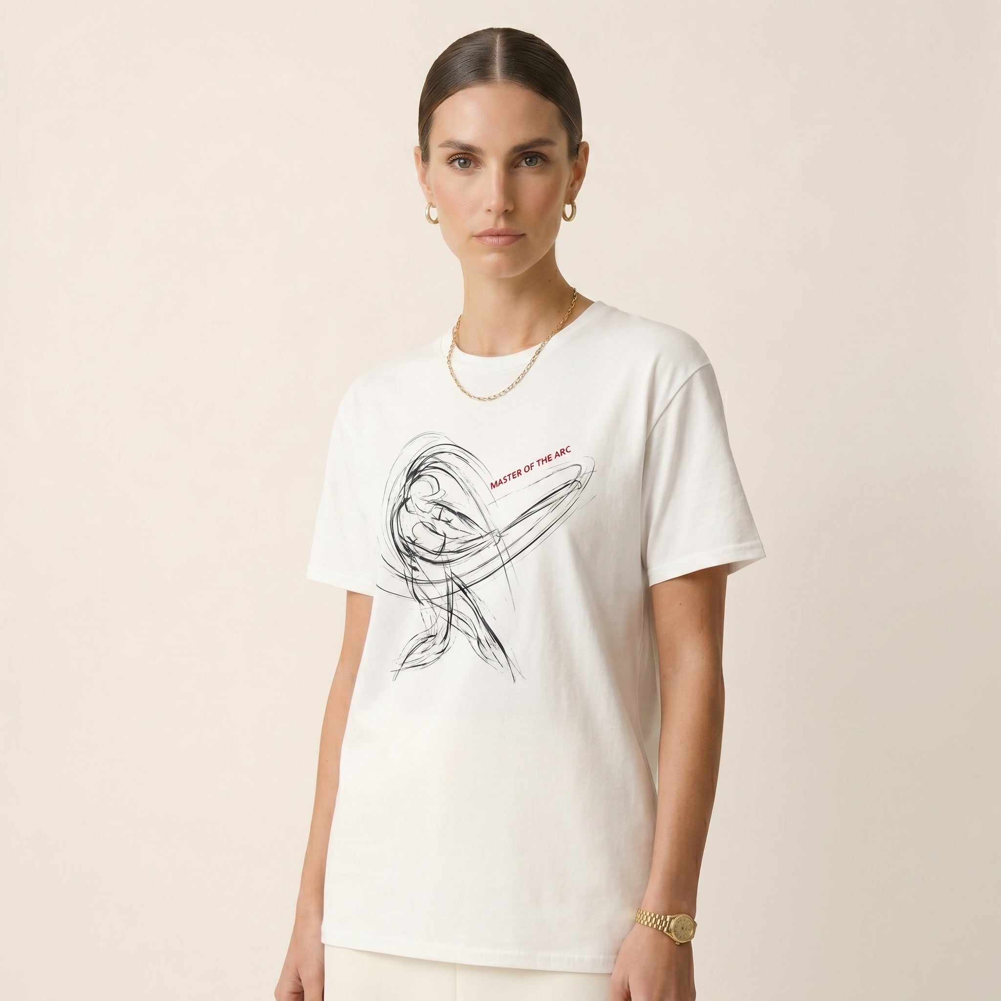 Master of the Arc Conceptual Baseball Motion – Minimalist Streetwear Graphic Tee