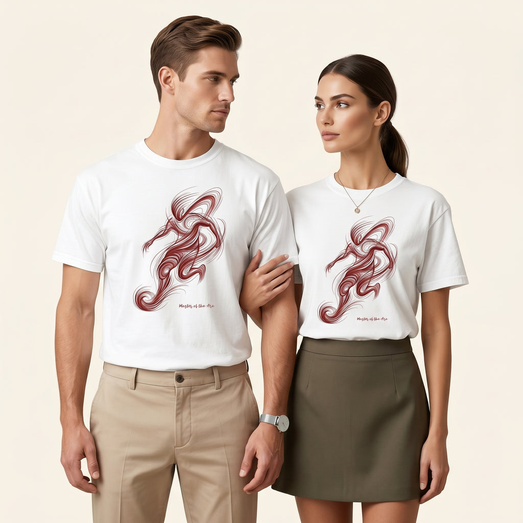 Arc Instinct — Abstract Fluid Intelligence Motion Graphic Tee