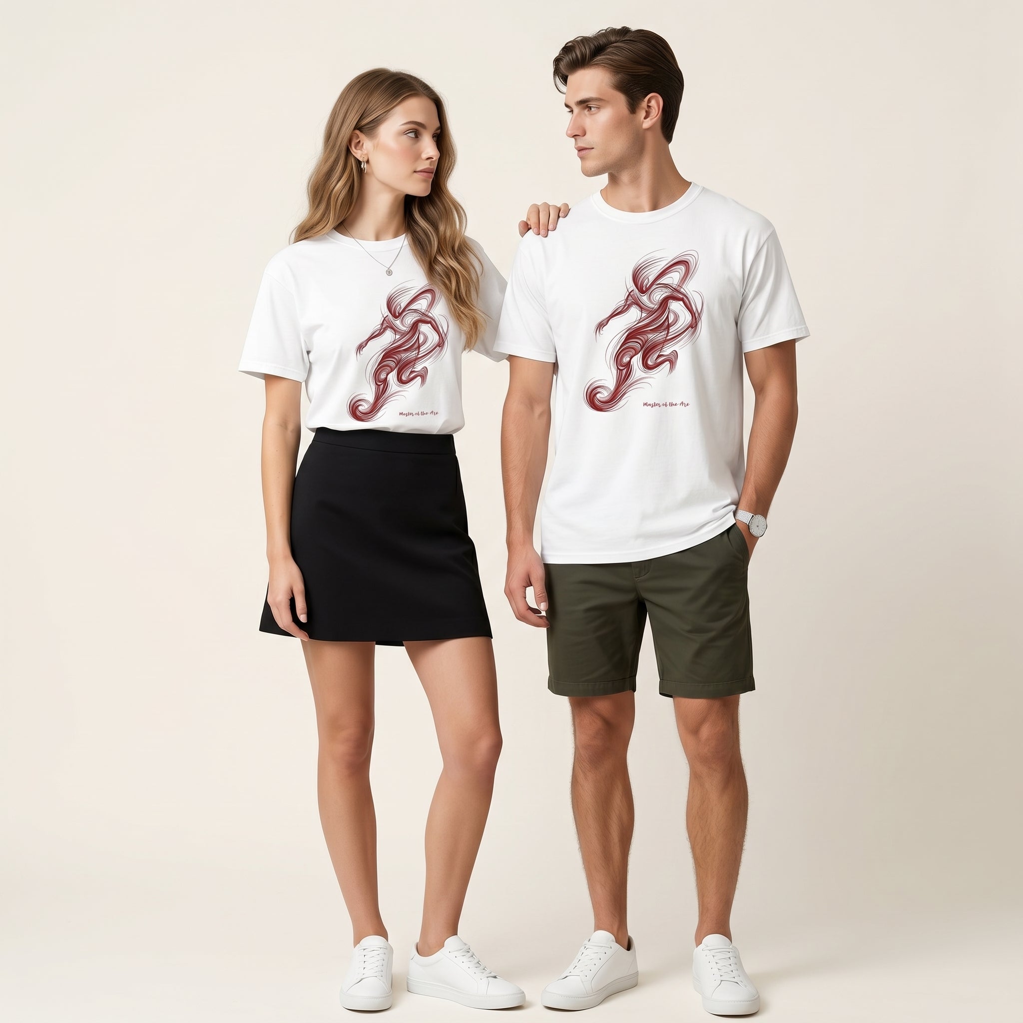Arc Instinct — Abstract Fluid Intelligence Motion Graphic Tee