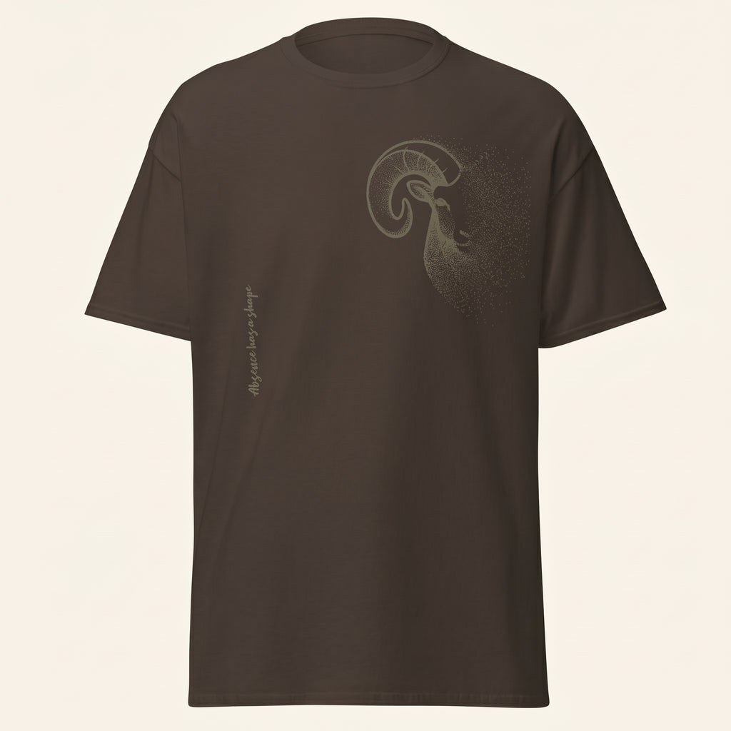 Dissolving Bighorn Sheep T-Shirt – Minimalist Wildlife Graphic Inspired by Resilience and Elevation