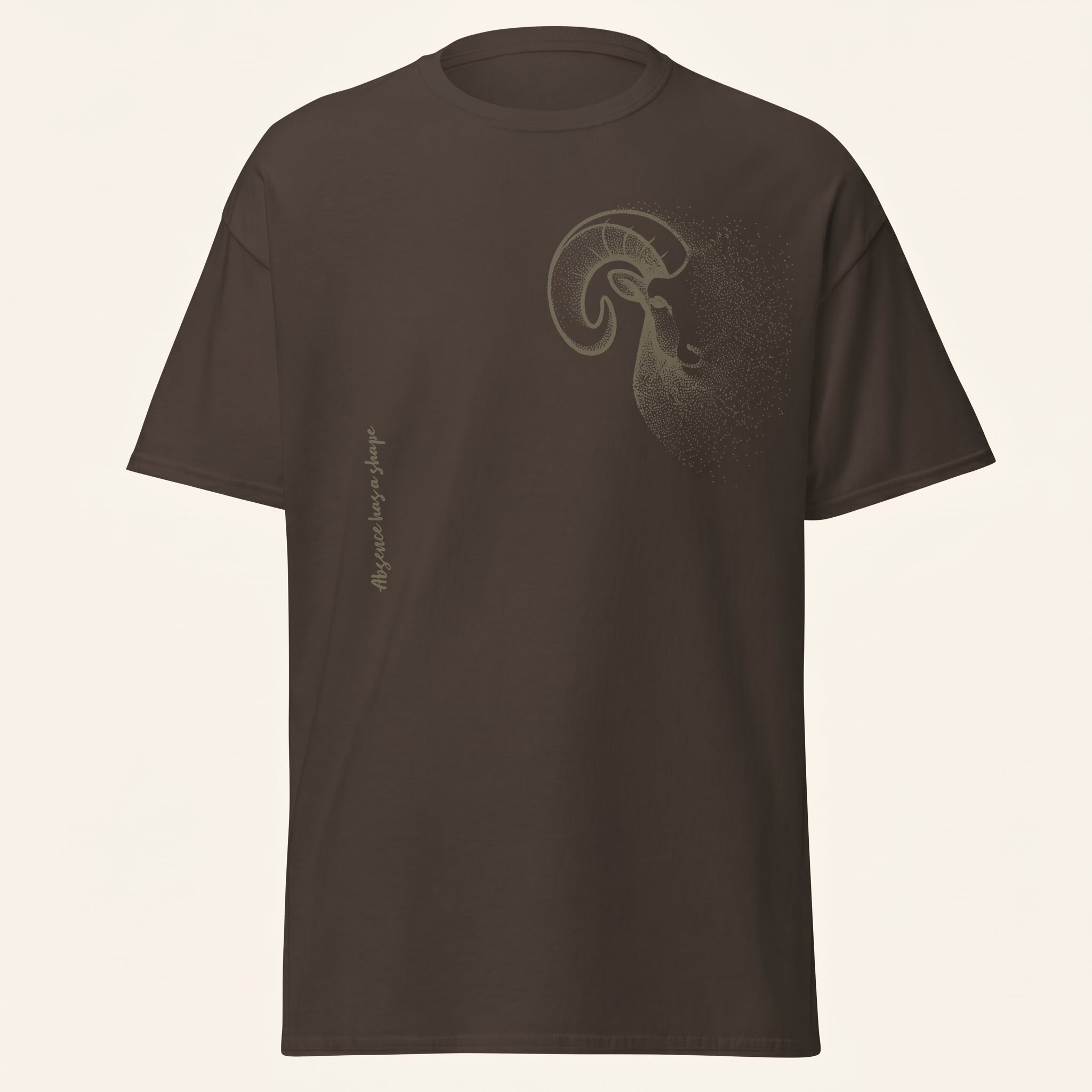 Dissolving Bighorn Sheep T-Shirt – Minimalist Wildlife Graphic Inspired by Resilience and Elevation