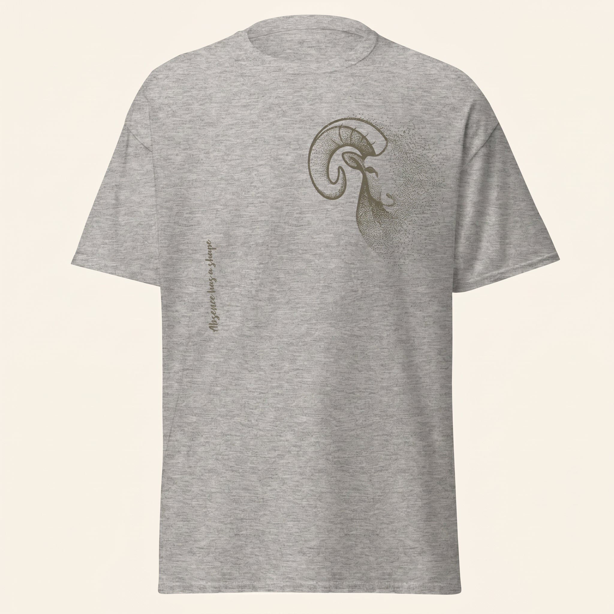 Dissolving Bighorn Sheep T-Shirt – Minimalist Wildlife Graphic Inspired by Resilience and Elevation