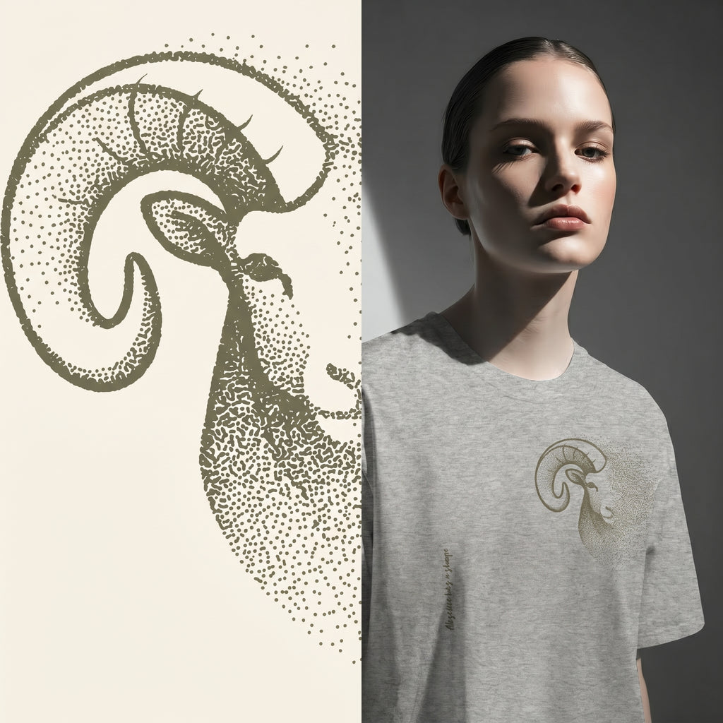 Dissolving Bighorn Sheep T-Shirt – Minimalist Wildlife Graphic Inspired by Resilience and Elevation