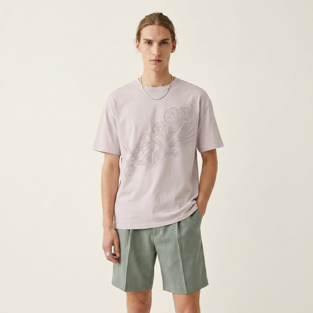 The Form Beneath T-Shirt – Minimalist Skeletal Wildlife Graphic Inspired by Hidden Natural Structures