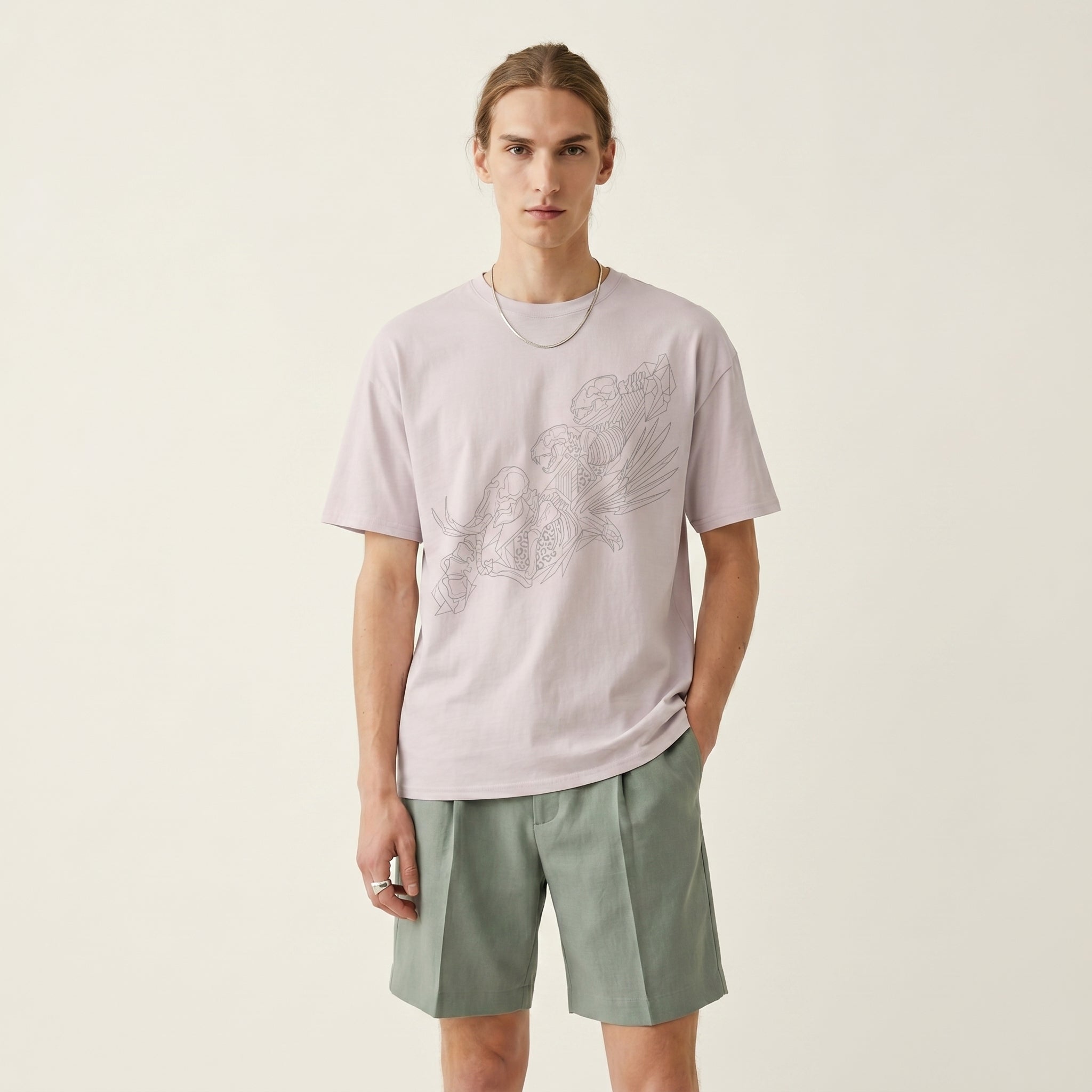The Form Beneath T-Shirt – Minimalist Skeletal Wildlife Graphic Inspired by Hidden Natural Structures
