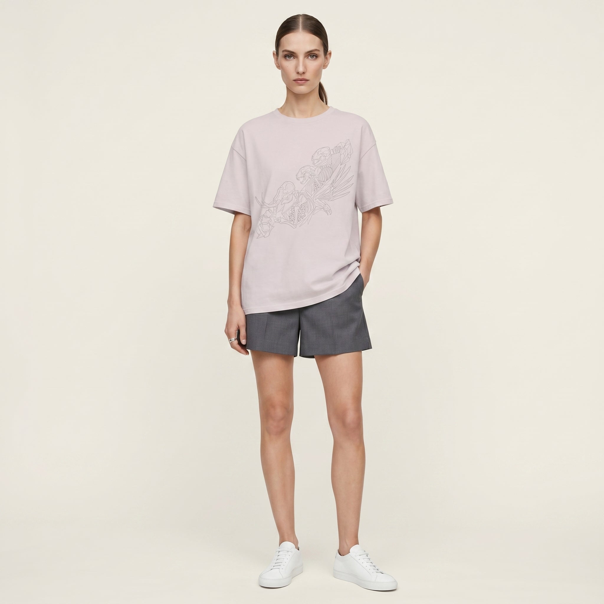 The Form Beneath T-Shirt – Minimalist Skeletal Wildlife Graphic Inspired by Hidden Natural Structures