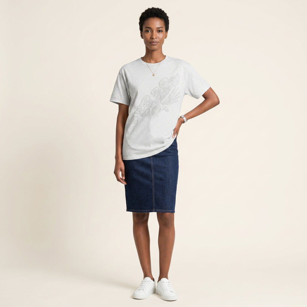 The Form Beneath T-Shirt – Minimalist Skeletal Wildlife Graphic Inspired by Hidden Natural Structures