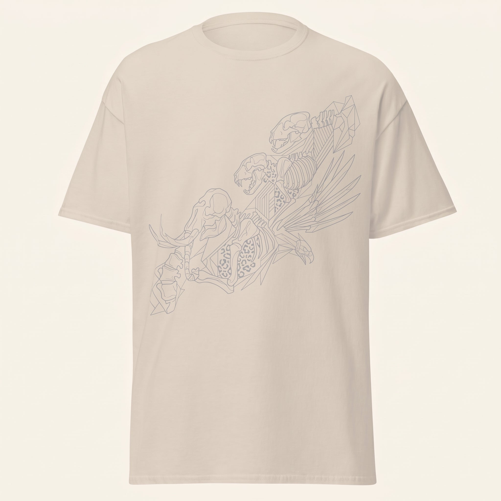 The Form Beneath T-Shirt – Minimalist Skeletal Wildlife Graphic Inspired by Hidden Natural Structures
