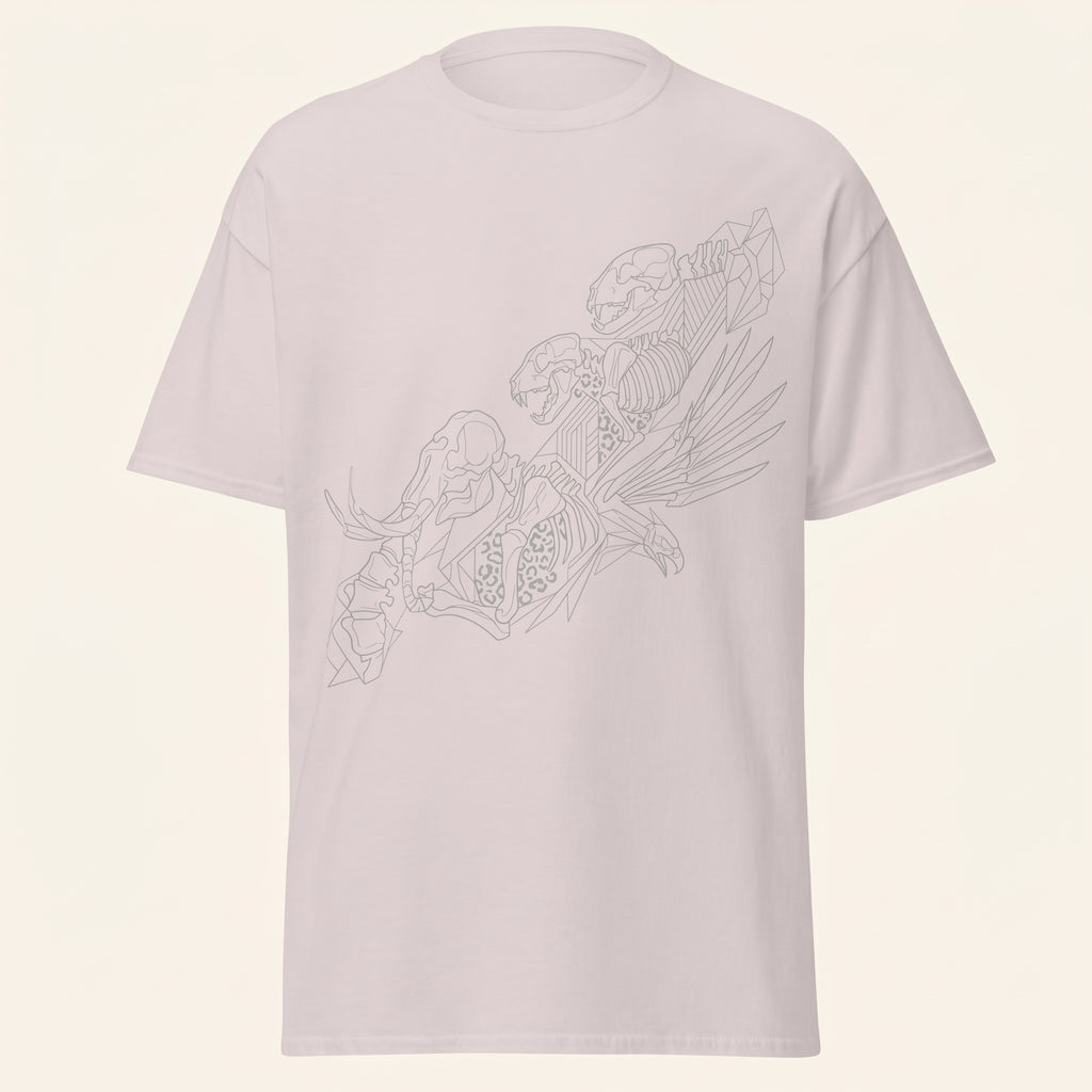 The Form Beneath T-Shirt – Minimalist Skeletal Wildlife Graphic Inspired by Hidden Natural Structures
