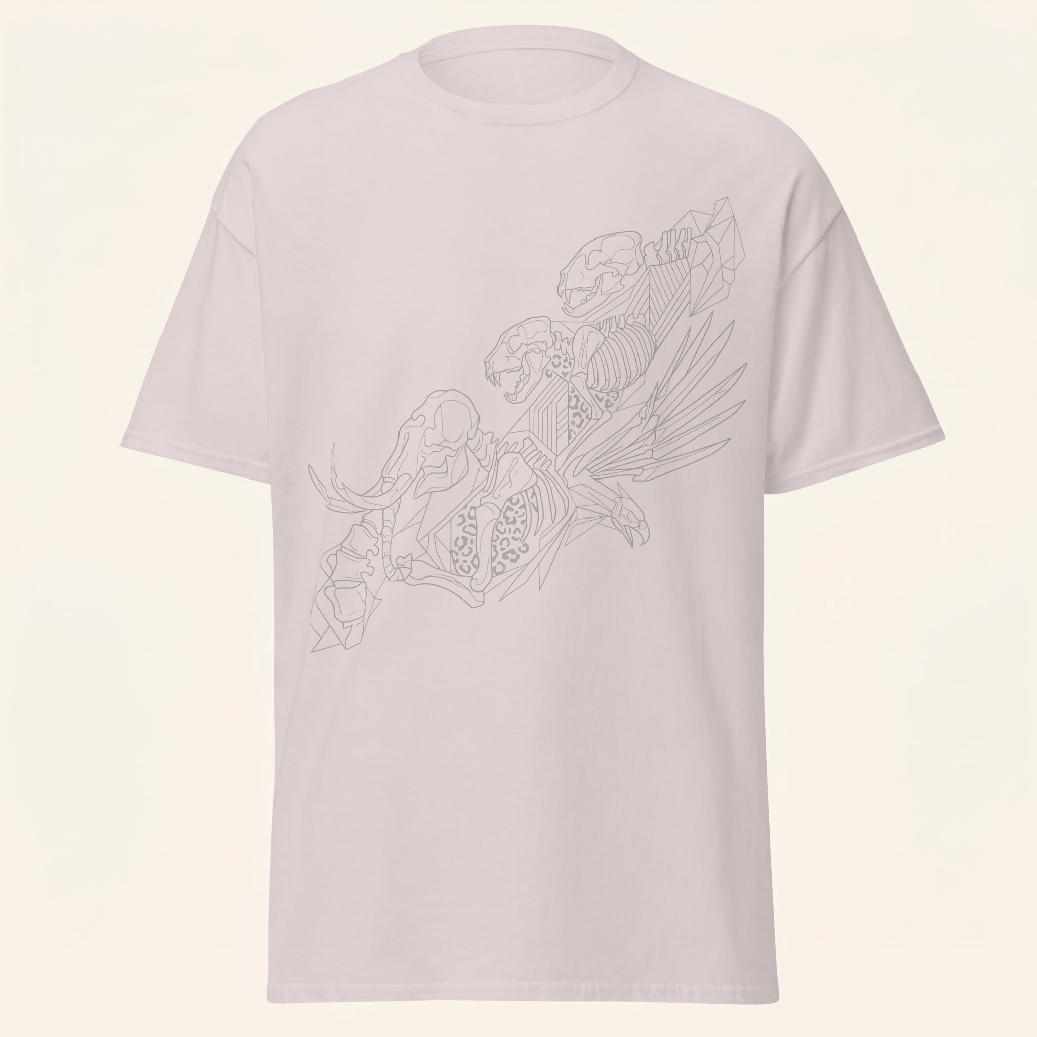 The Form Beneath T-Shirt – Minimalist Skeletal Wildlife Graphic Inspired by Hidden Natural Structures