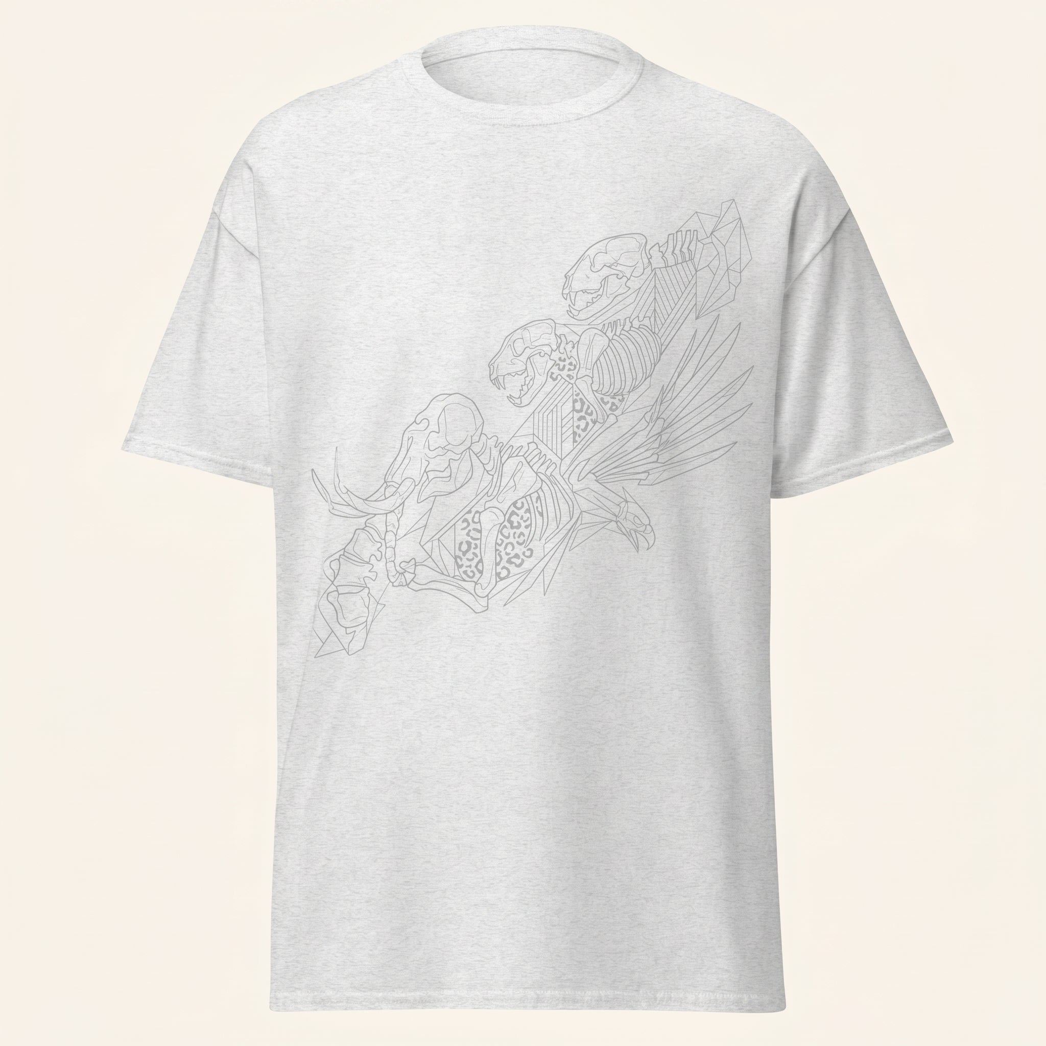 The Form Beneath T-Shirt – Minimalist Skeletal Wildlife Graphic Inspired by Hidden Natural Structures