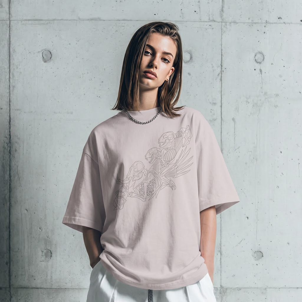 The Form Beneath T-Shirt – Minimalist Skeletal Wildlife Graphic Inspired by Hidden Natural Structures
