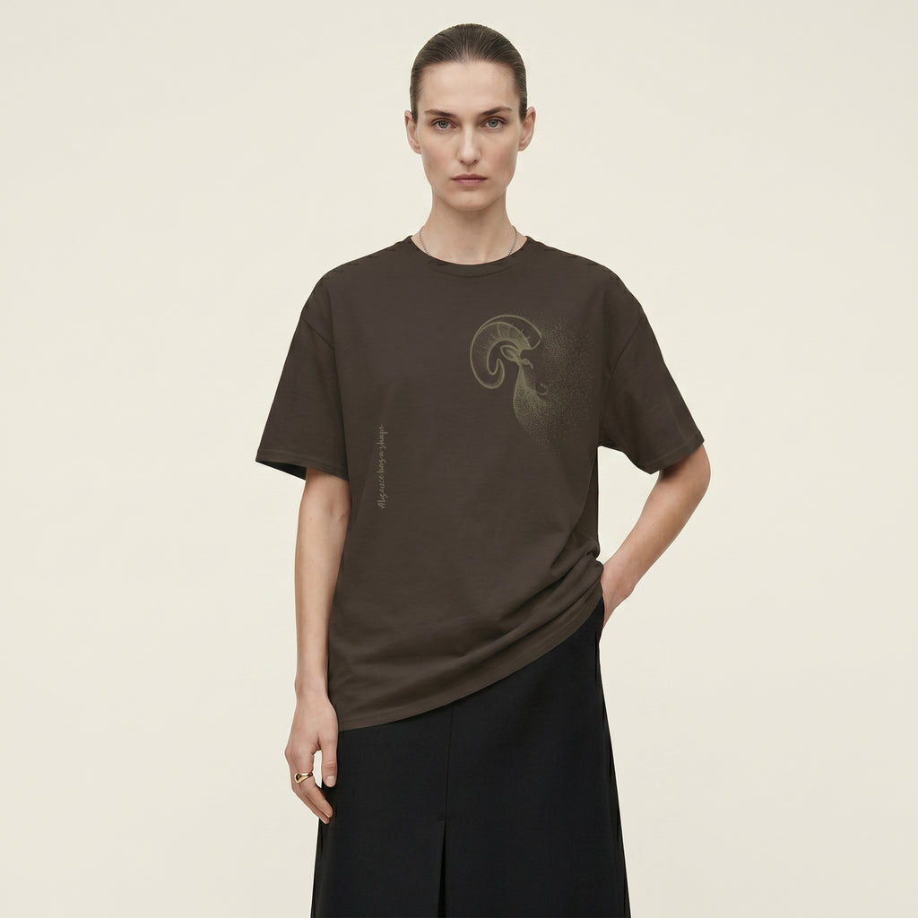 Dissolving Bighorn Sheep T-Shirt – Minimalist Wildlife Graphic Inspired by Resilience and Elevation