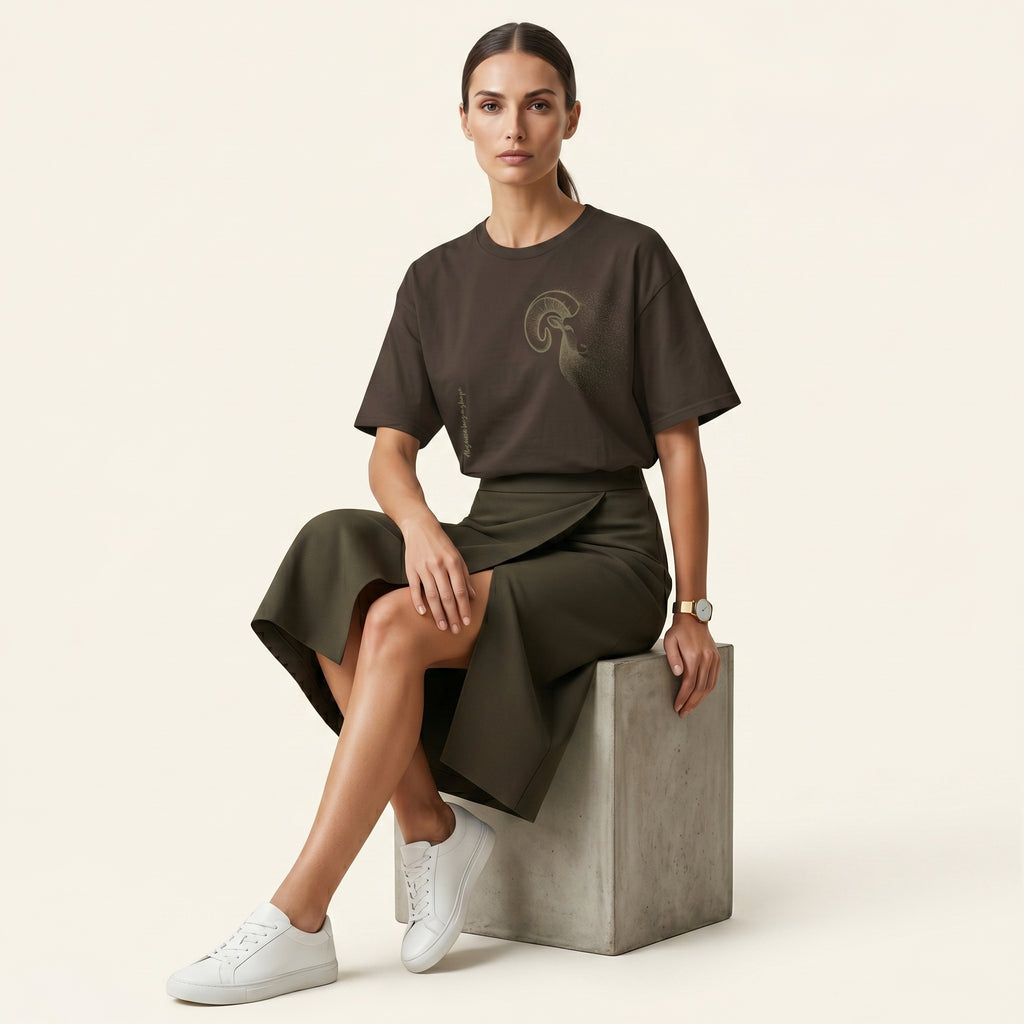 Dissolving Bighorn Sheep T-Shirt – Minimalist Wildlife Graphic Inspired by Resilience and Elevation