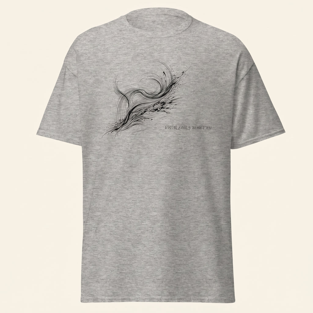 Visible Only in Motion Leopard T-Shirt – Abstract Line Art Wildlife Tee for Conceptual Minimalist Fashion