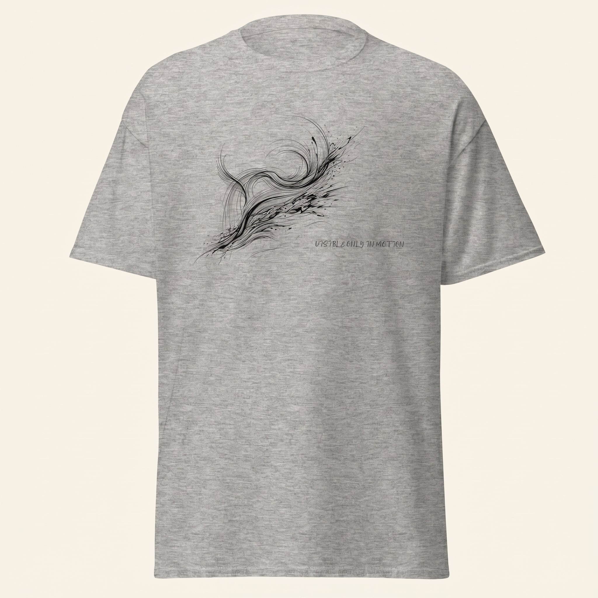 Visible Only in Motion Leopard T-Shirt – Abstract Line Art Wildlife Tee for Conceptual Minimalist Fashion