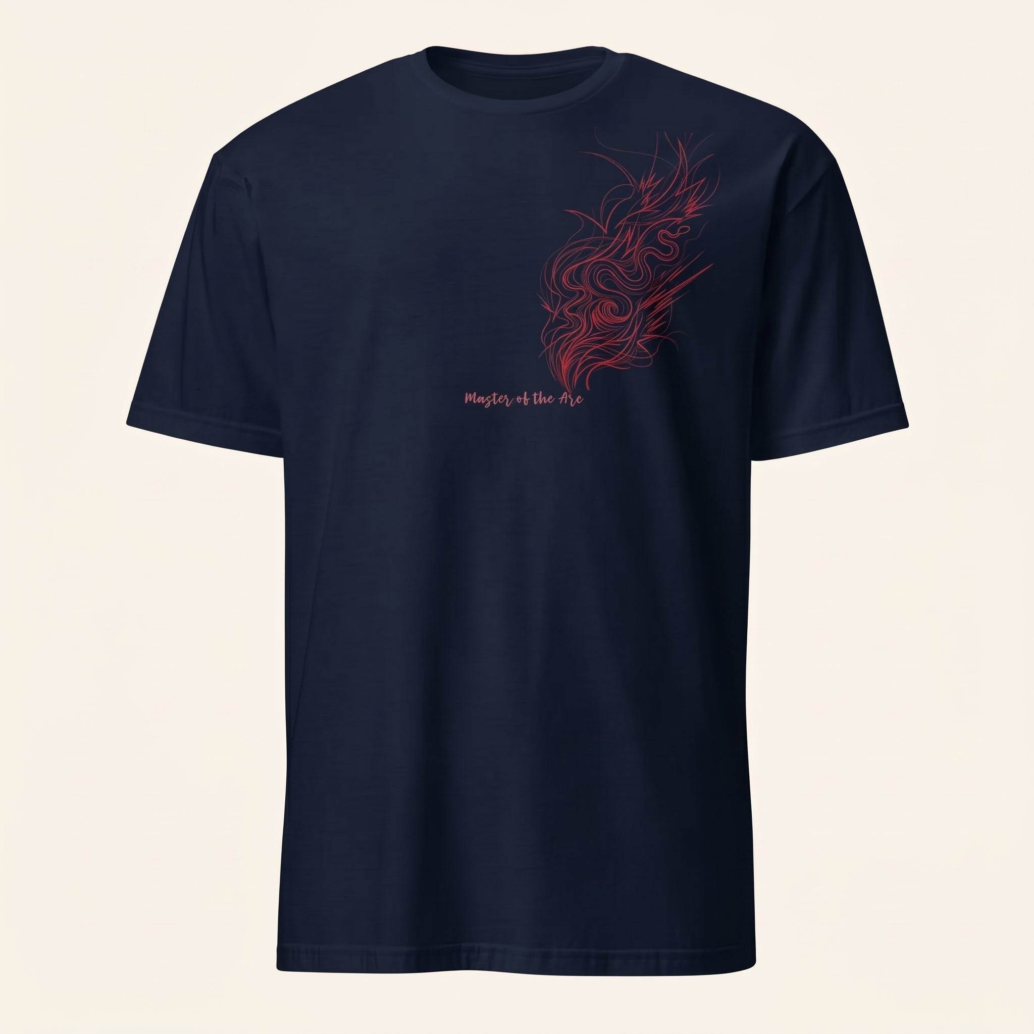 Master of the Arc Snake Motion T-Shirt – Abstract Line Art Tee for Conceptual Minimalist Predator Design