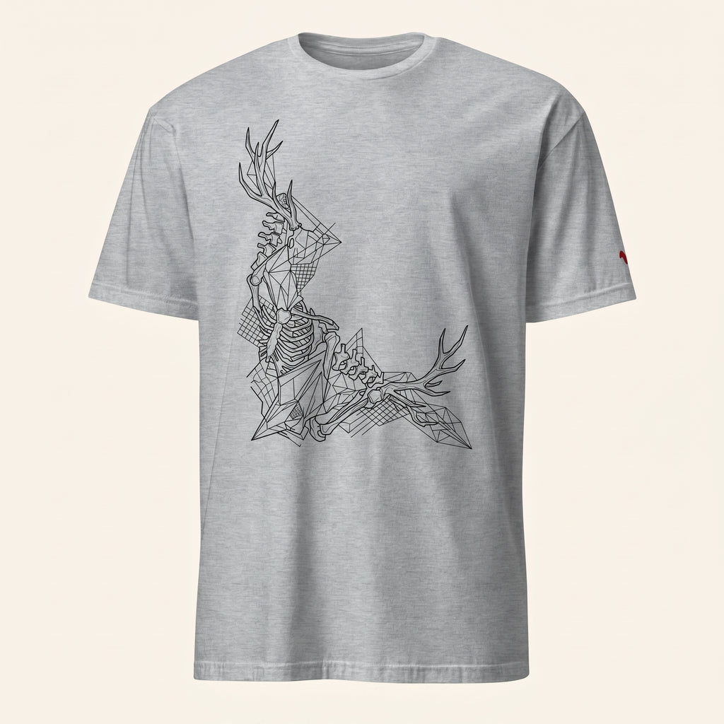 Abstract Wildlife Bone Graphic T-Shirt – Minimalist Nature Anatomy Tee for Artistic Conceptual Style
