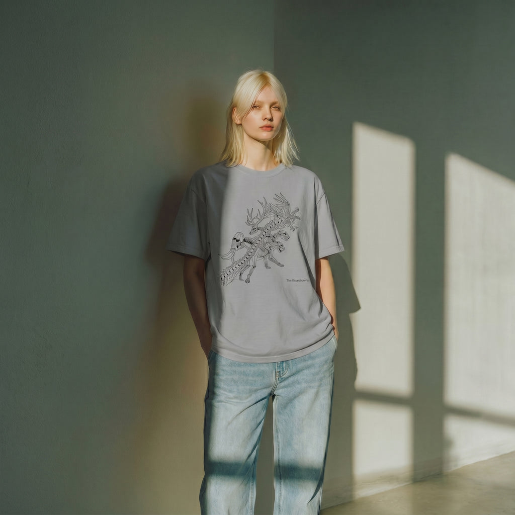 The Form Beneath – Abstract Wildlife Anatomy Graphic Tee for Conceptual Minimalist Style