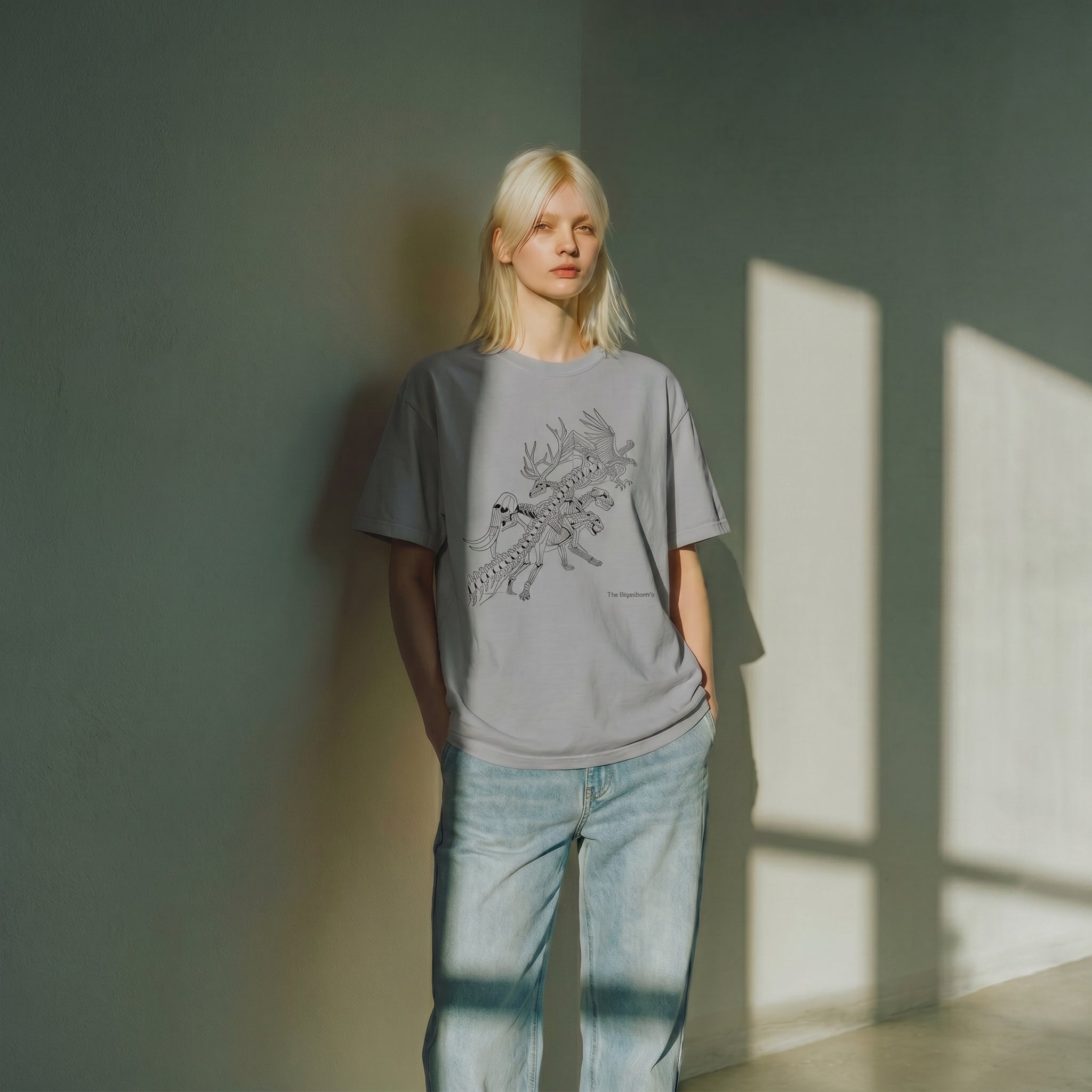 The Form Beneath – Abstract Wildlife Anatomy Graphic Tee for Conceptual Minimalist Style