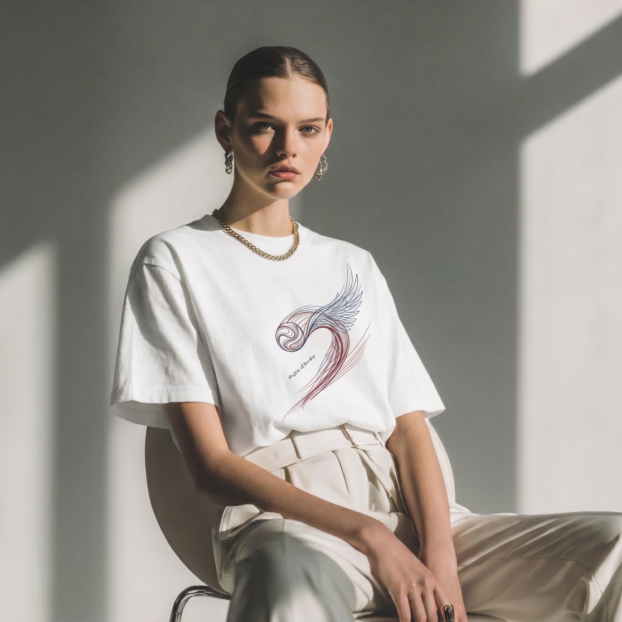 Master of the Arc — Abstract Symbolic Flight Motion Trajectory Graphic Tee