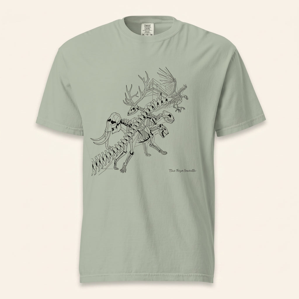 The Form Beneath – Abstract Wildlife Anatomy Graphic Tee for Conceptual Minimalist Style