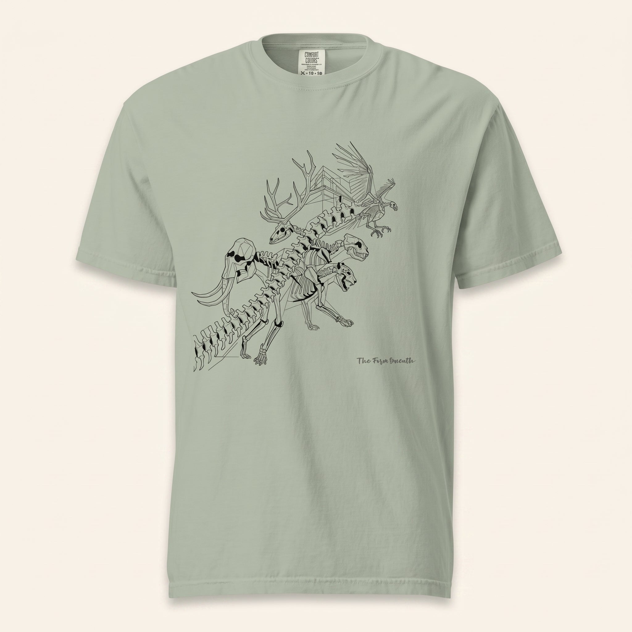 The Form Beneath – Abstract Wildlife Anatomy Graphic Tee for Conceptual Minimalist Style