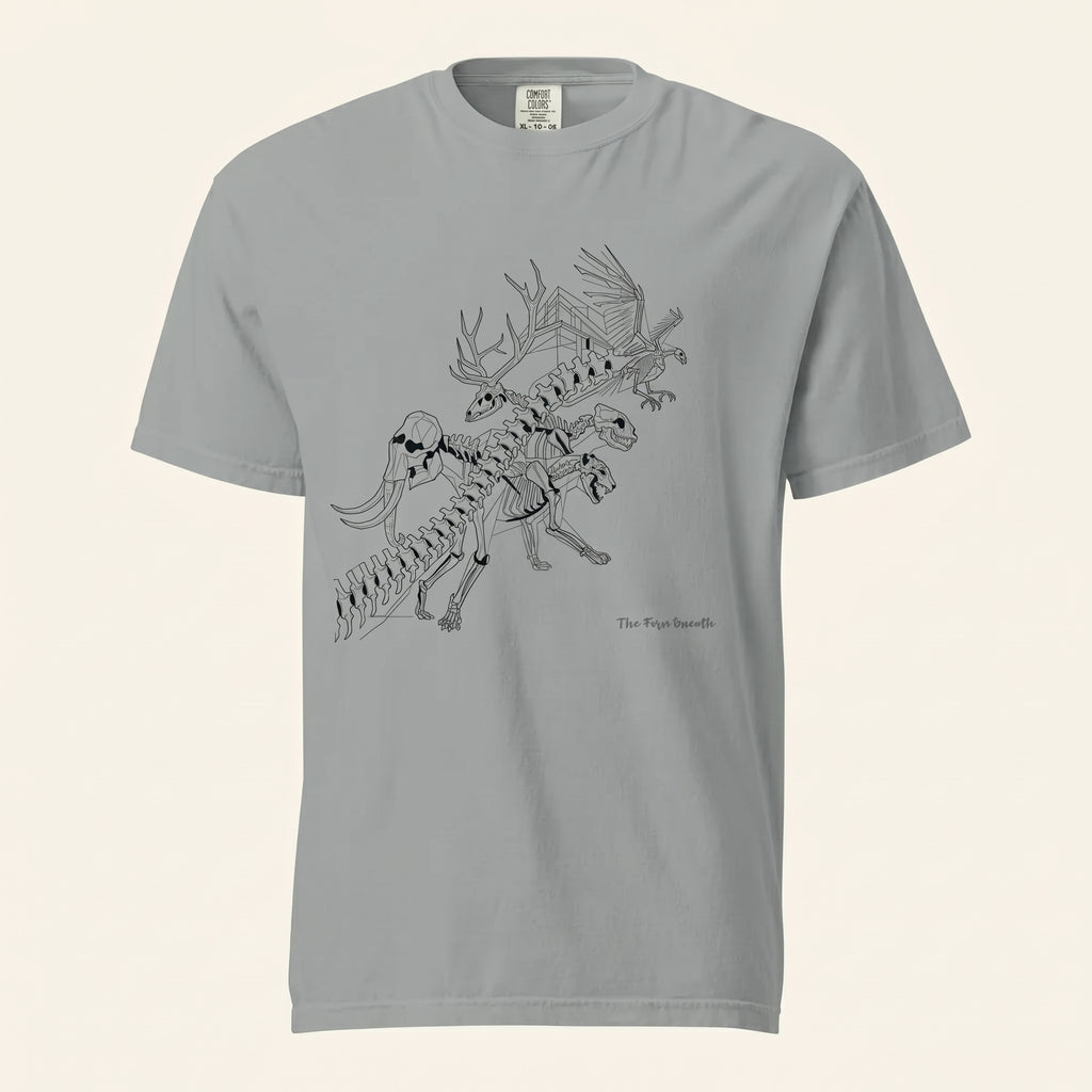 The Form Beneath – Abstract Wildlife Anatomy Graphic Tee for Conceptual Minimalist Style