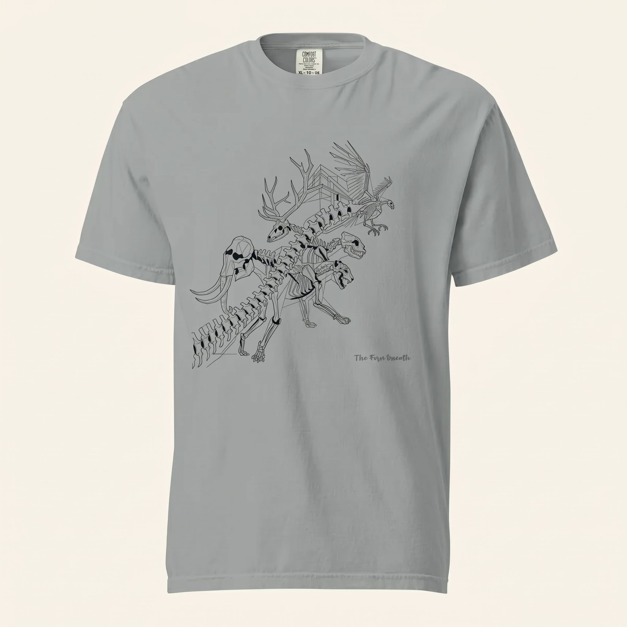 The Form Beneath – Abstract Wildlife Anatomy Graphic Tee for Conceptual Minimalist Style