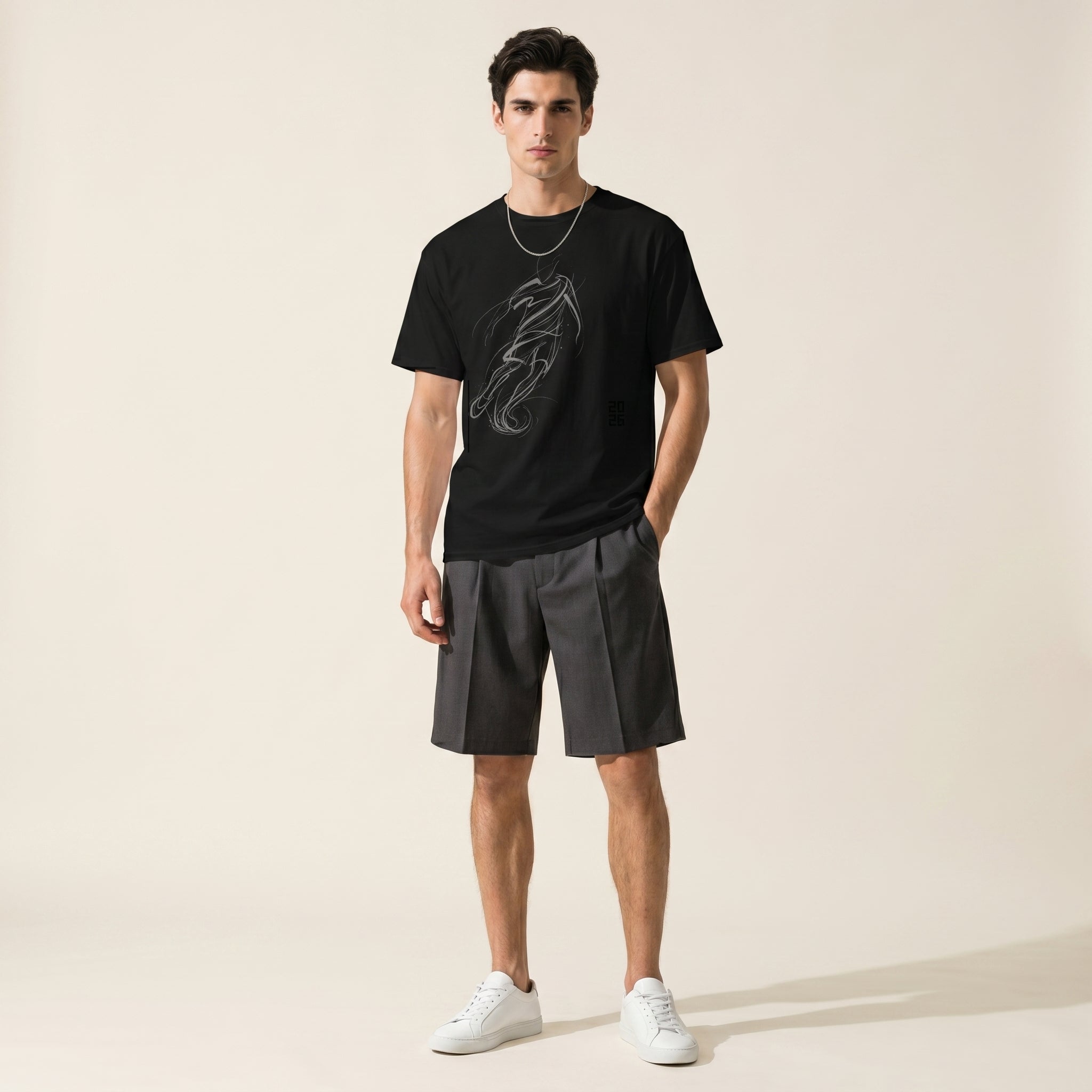 Master of the Arc Football T-Shirt – Abstract Dribble and Shot Motion Graphic Tee