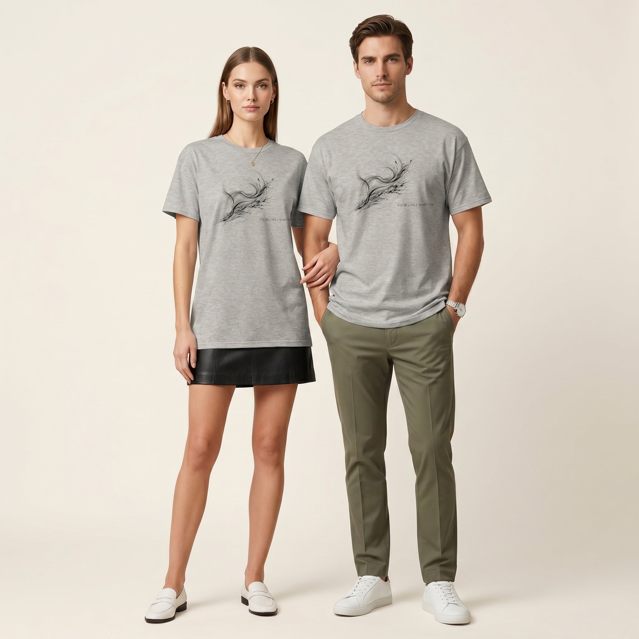 Visible Only in Motion Leopard T-Shirt – Abstract Line Art Wildlife Tee for Conceptual Minimalist Fashion