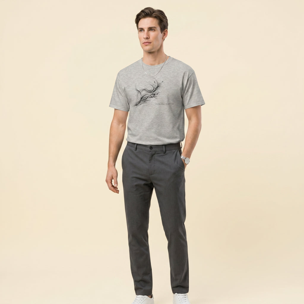 Visible Only in Motion Leopard T-Shirt – Abstract Line Art Wildlife Tee for Conceptual Minimalist Fashion