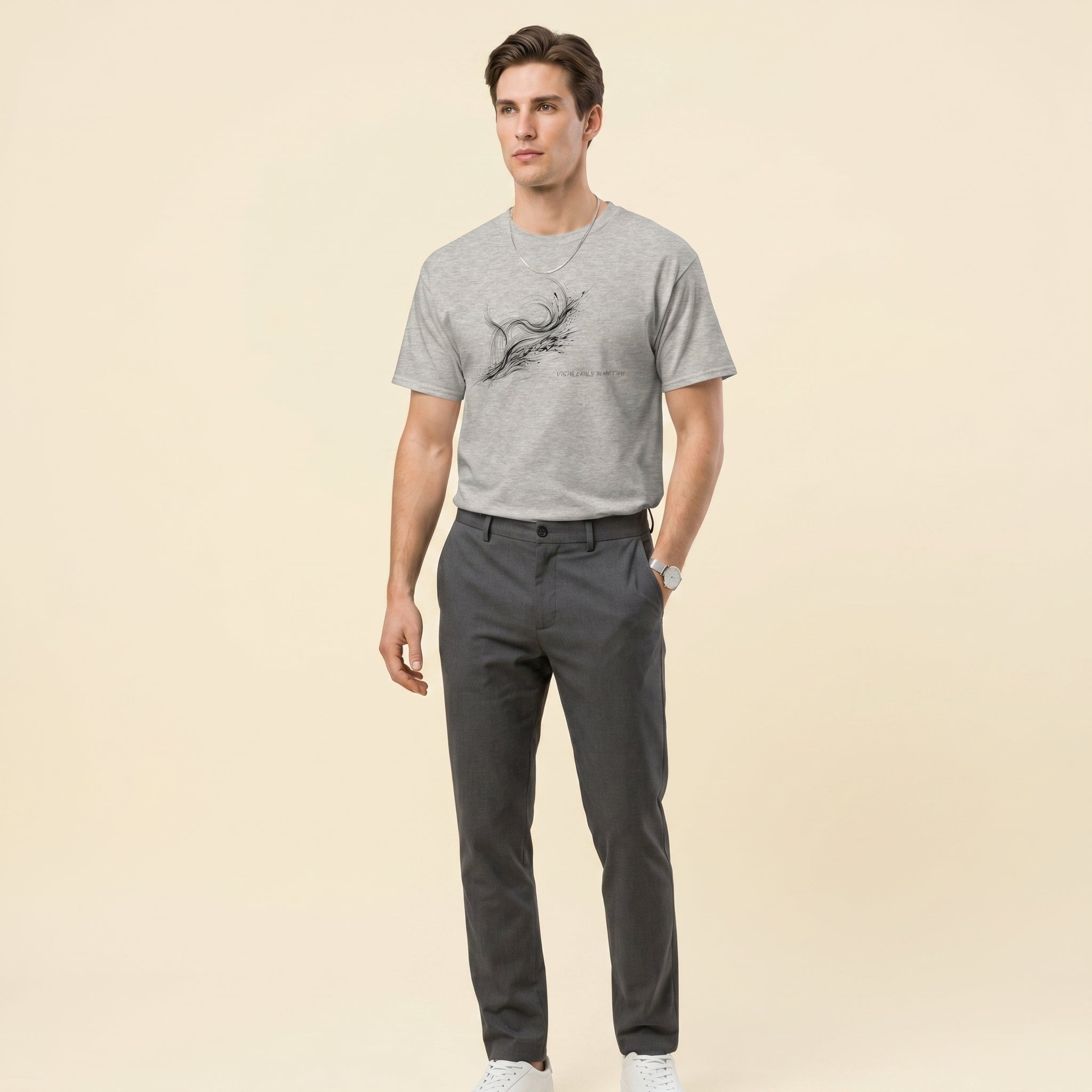Visible Only in Motion Leopard T-Shirt – Abstract Line Art Wildlife Tee for Conceptual Minimalist Fashion