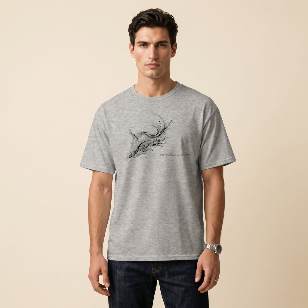 Visible Only in Motion Leopard T-Shirt – Abstract Line Art Wildlife Tee for Conceptual Minimalist Fashion