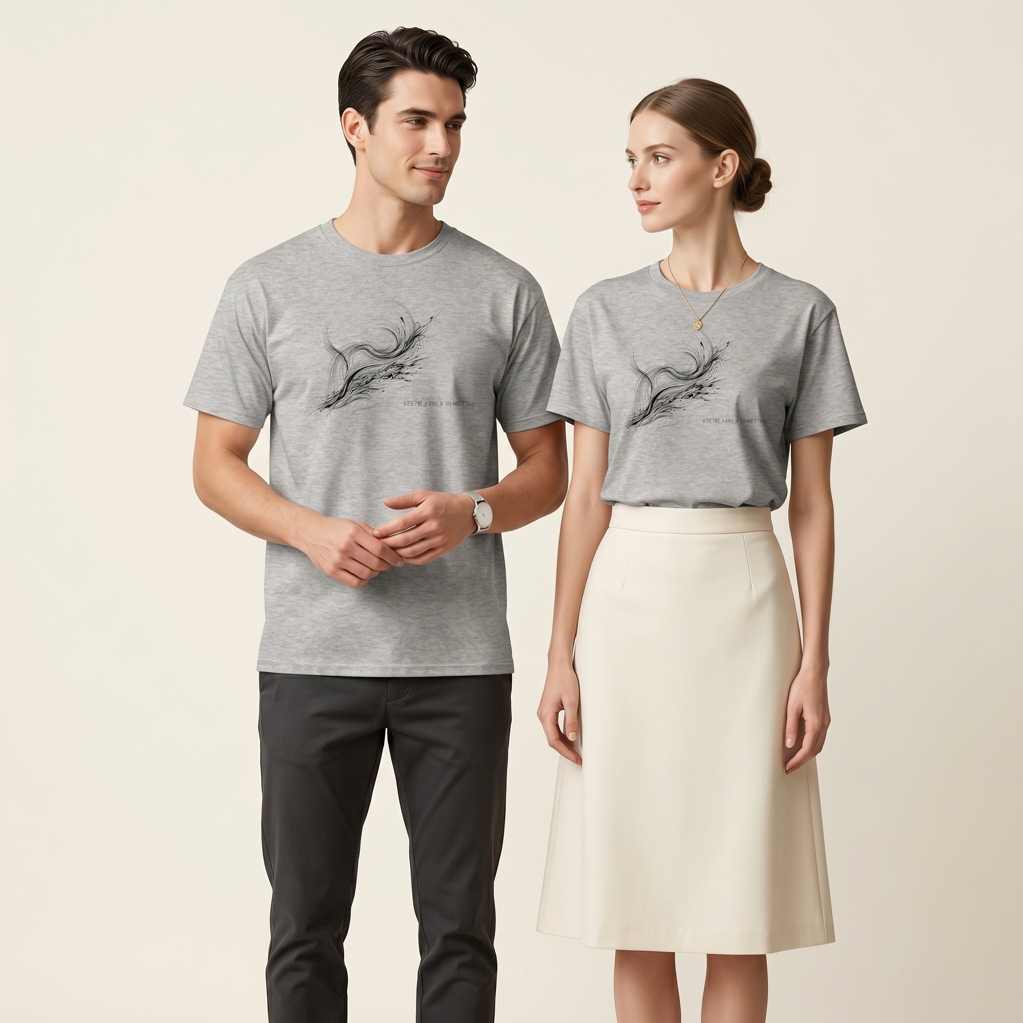 Visible Only in Motion Leopard T-Shirt – Abstract Line Art Wildlife Tee for Conceptual Minimalist Fashion