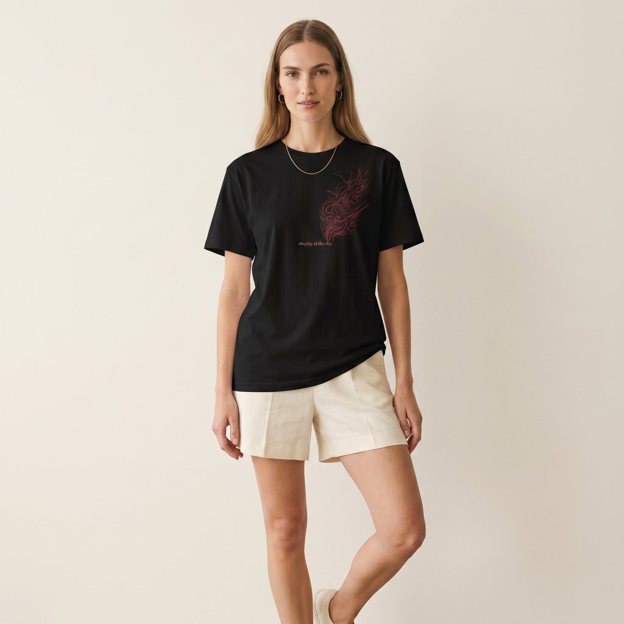 Master of the Arc Snake Motion T-Shirt – Abstract Line Art Tee for Conceptual Minimalist Predator Design