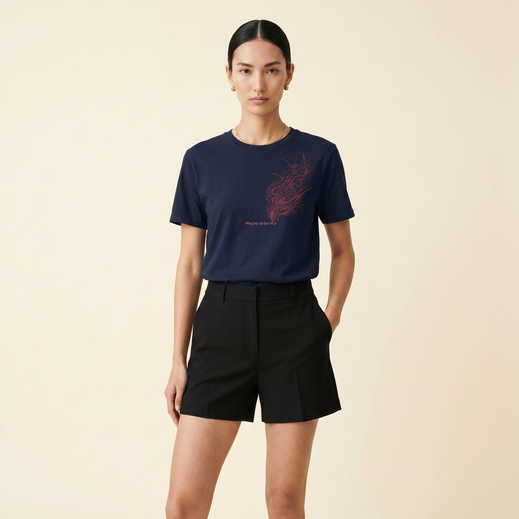 Master of the Arc Snake Motion T-Shirt – Abstract Line Art Tee for Conceptual Minimalist Predator Design