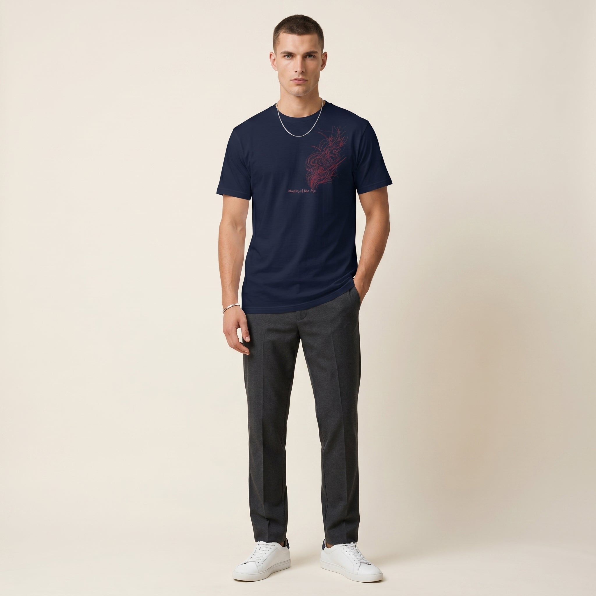 Master of the Arc Snake Motion T-Shirt – Abstract Line Art Tee for Conceptual Minimalist Predator Design