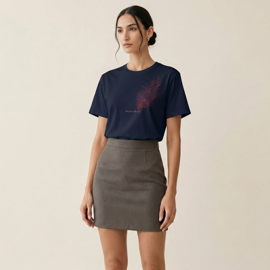 Master of the Arc Snake Motion T-Shirt – Abstract Line Art Tee for Conceptual Minimalist Predator Design