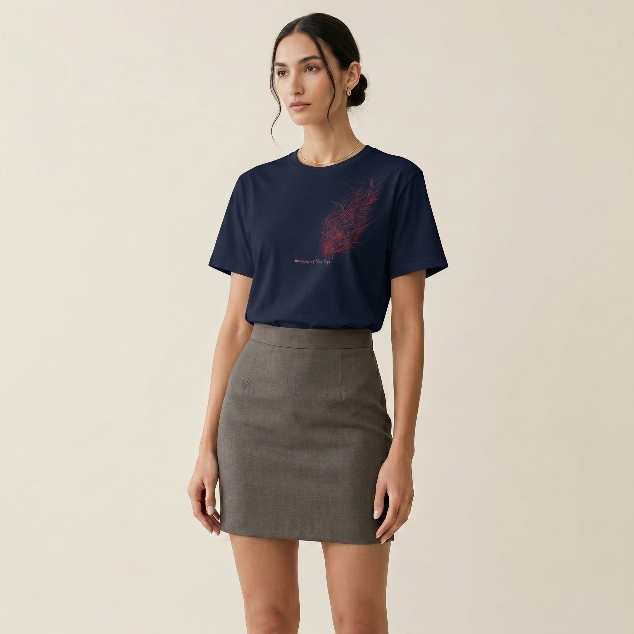 Master of the Arc Snake Motion T-Shirt – Abstract Line Art Tee for Conceptual Minimalist Predator Design