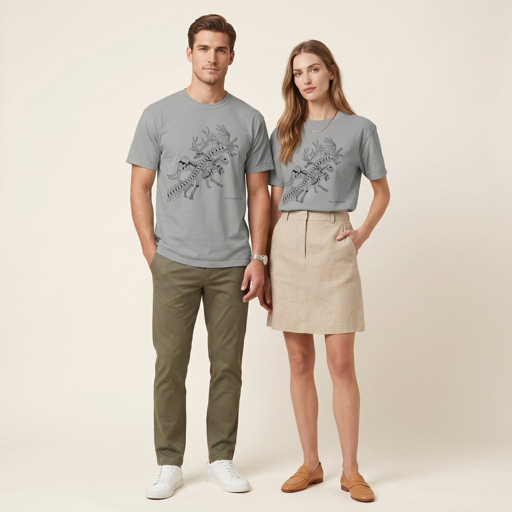 The Form Beneath – Abstract Wildlife Anatomy Graphic Tee for Conceptual Minimalist Style