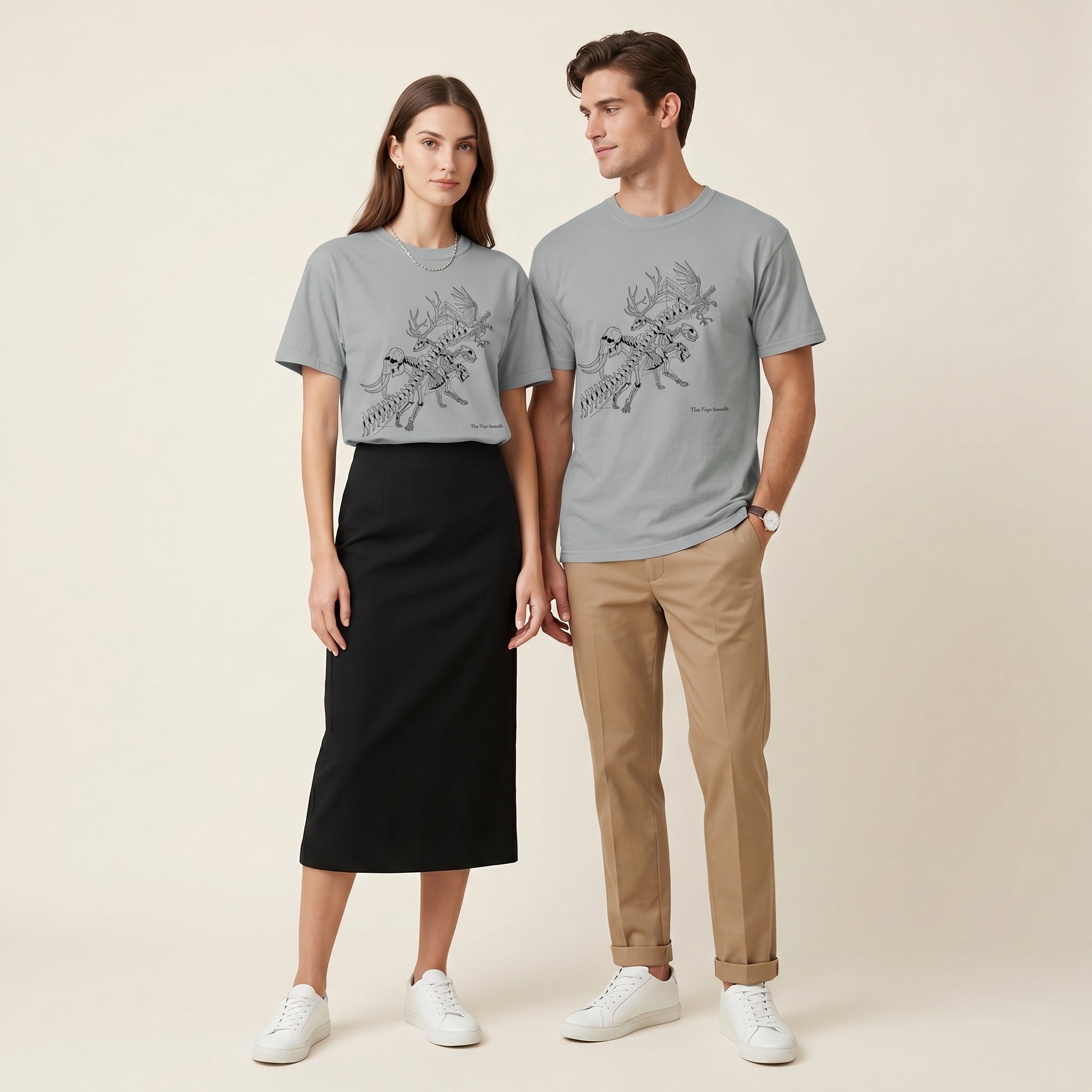 The Form Beneath – Abstract Wildlife Anatomy Graphic Tee for Conceptual Minimalist Style