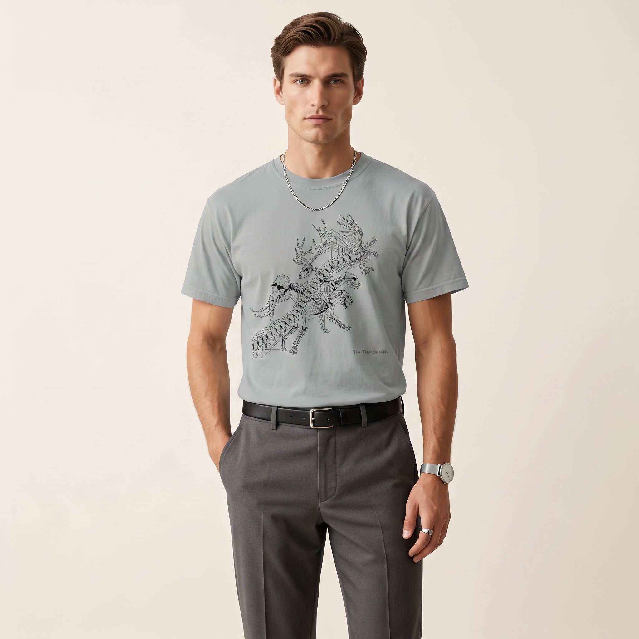 The Form Beneath – Abstract Wildlife Anatomy Graphic Tee for Conceptual Minimalist Style
