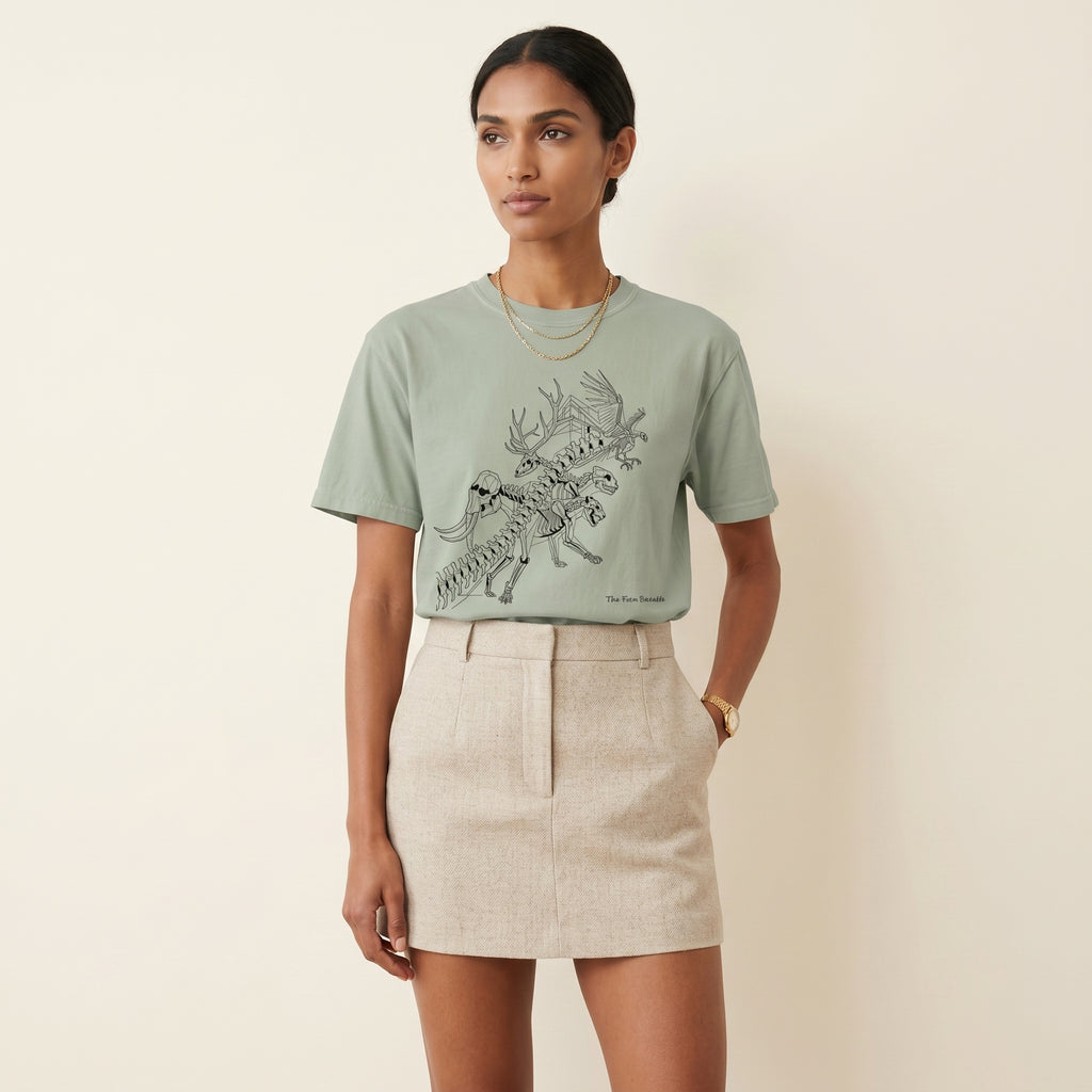 The Form Beneath – Abstract Wildlife Anatomy Graphic Tee for Conceptual Minimalist Style