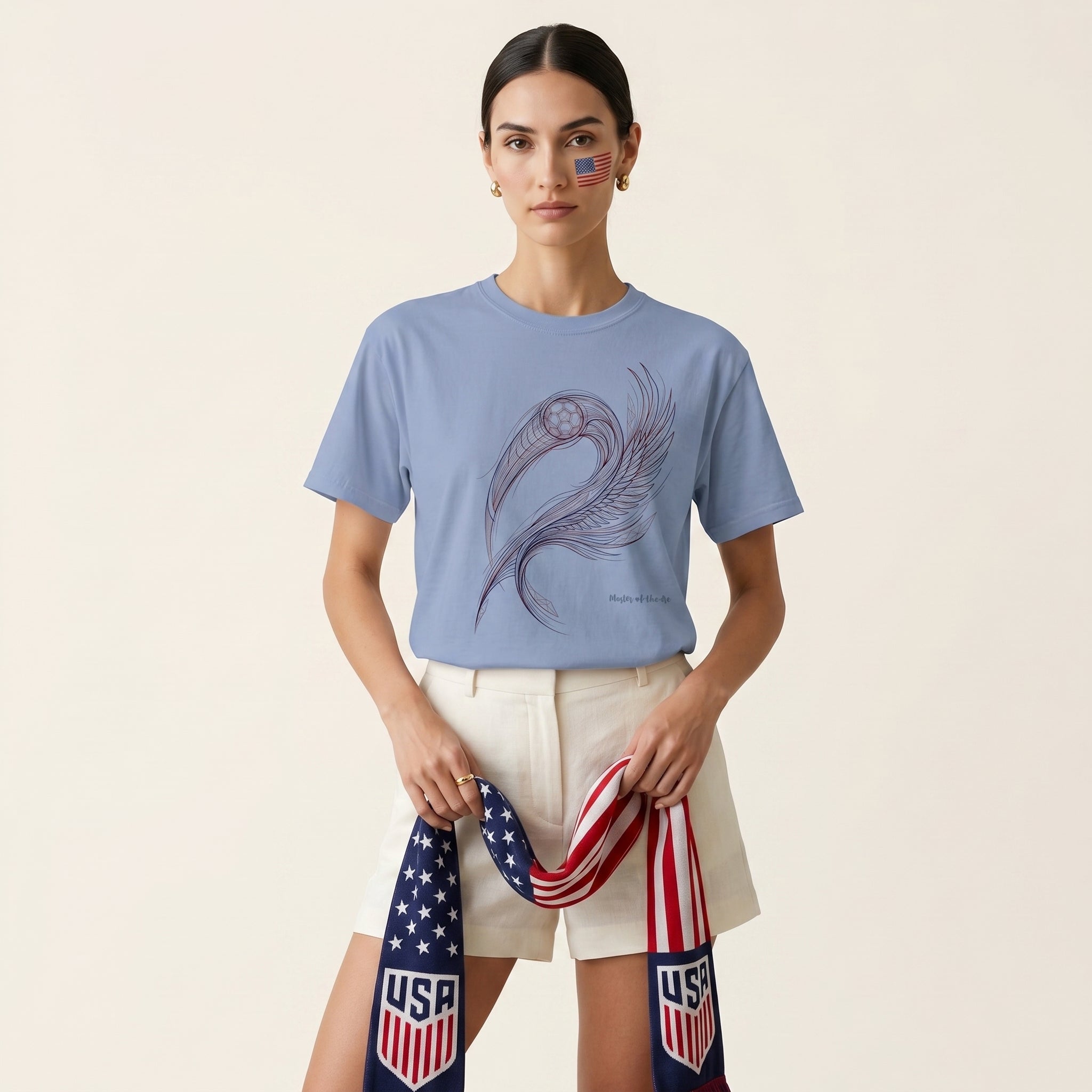 Master of the Arc – Abstract Bald Eagle Motion Directional Geometry Graphic Tee