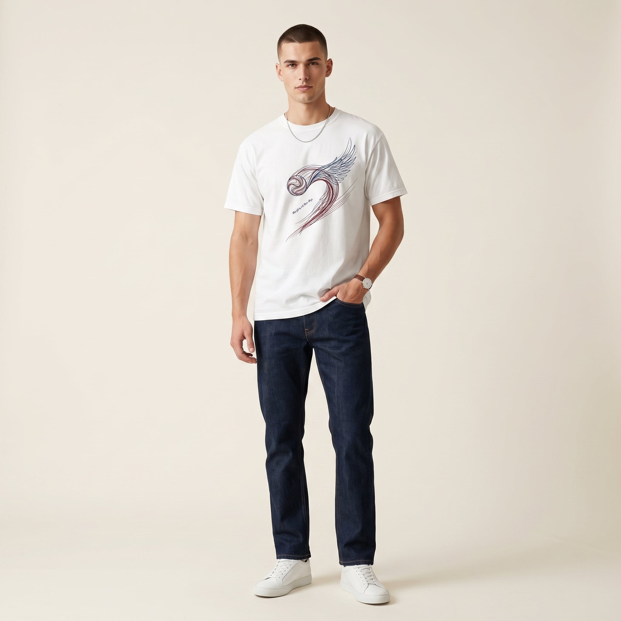 Master of the Arc — Abstract Symbolic Flight Motion Trajectory Graphic Tee