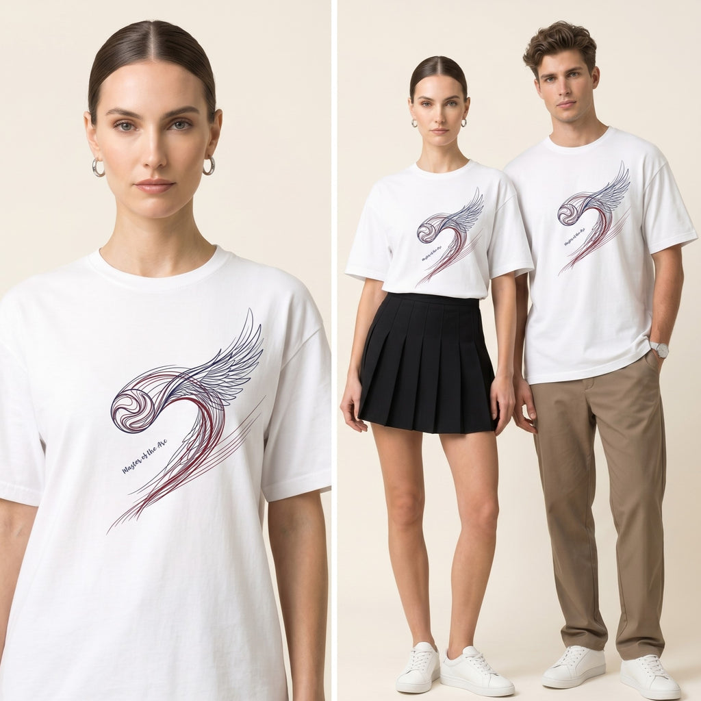 Master of the Arc — Abstract Symbolic Flight Motion Trajectory Graphic Tee