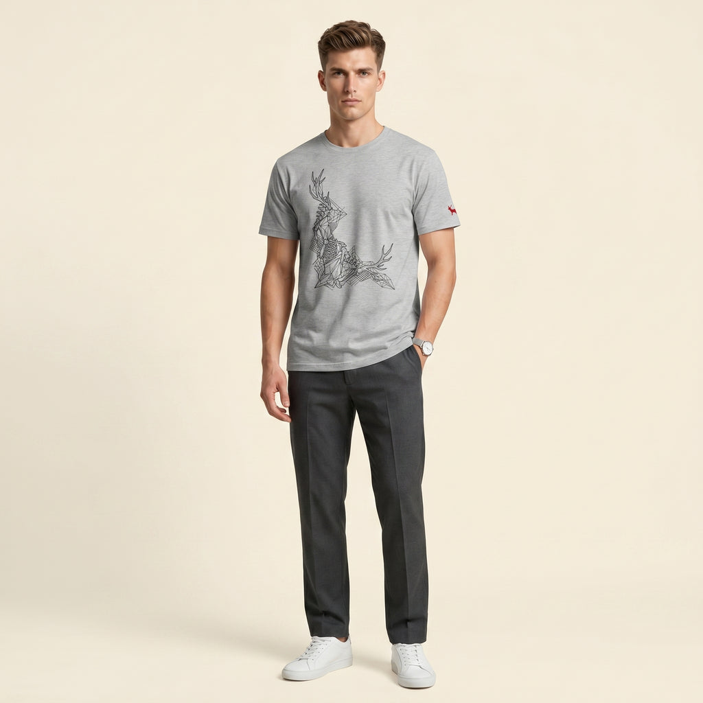 Abstract Wildlife Bone Graphic T-Shirt – Minimalist Nature Anatomy Tee for Artistic Conceptual Style