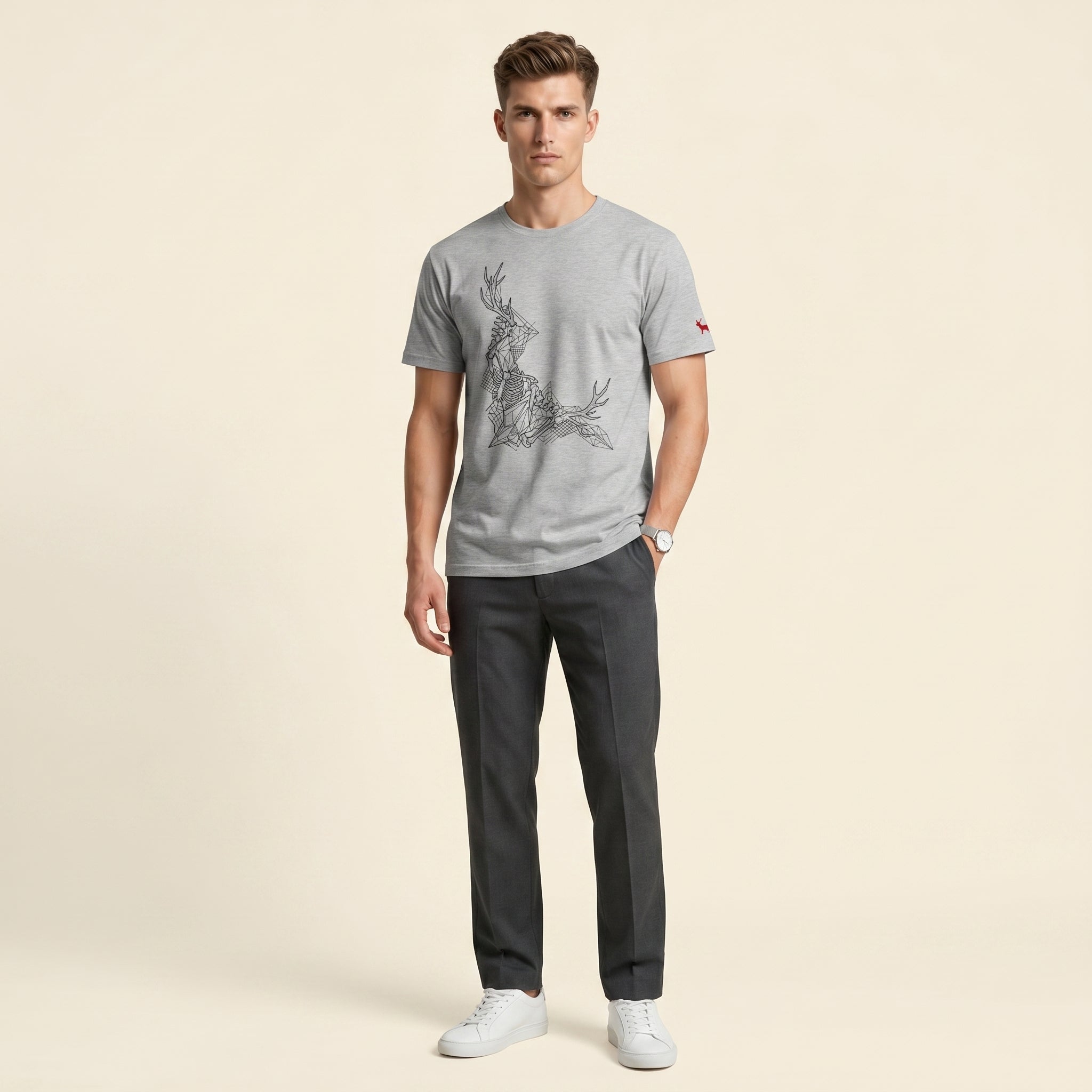 Abstract Wildlife Bone Graphic T-Shirt – Minimalist Nature Anatomy Tee for Artistic Conceptual Style