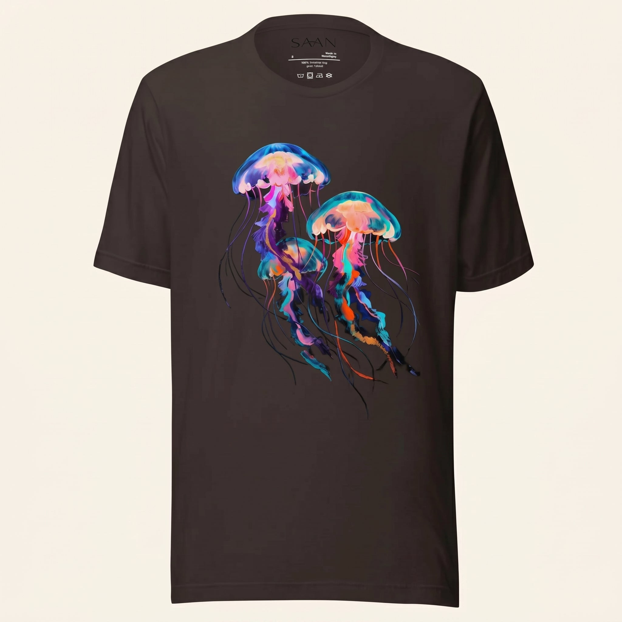 Minimalist Jellyfish Graphic T-Shirt – Ocean-Inspired Symbol Fashion for Calm Artistic Modern Style